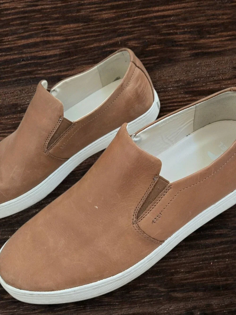 Sorel Caribou Mod Slip-On Leather Sneakers tan/brown waterproof leather Sz 12